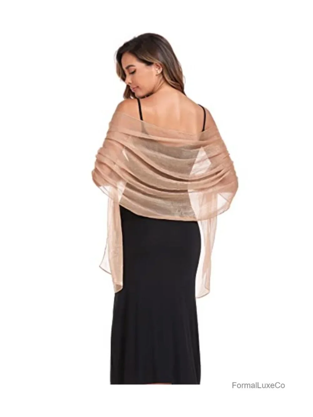 Silk Crepe Shawl Wrap Lightweight Sheer Scarf Evening Wedding Party
